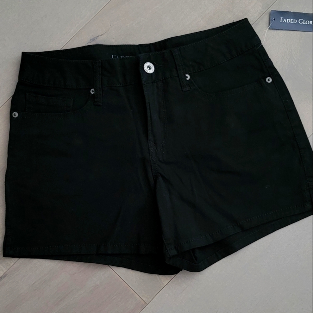 Woman's Black Jean Shorts